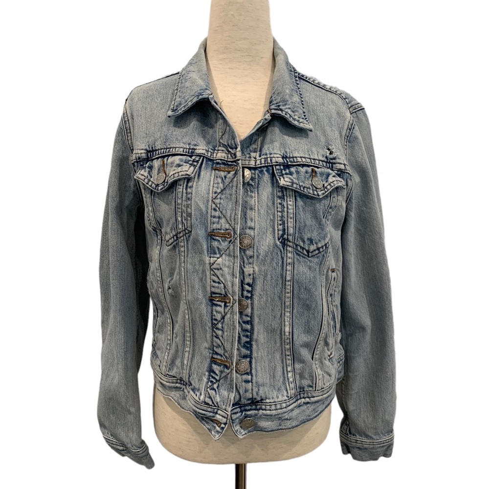 HP 🎉 J Crew Distressed Denim Jacket